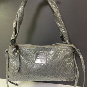 Women’s Sisley handbag 3 compartment faux reptile textured